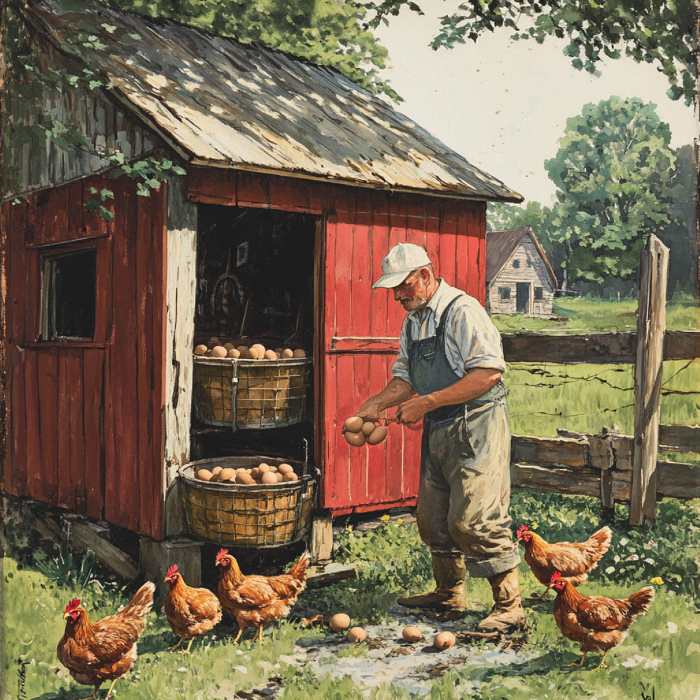 A well-built wooden chicken ark with a sheltered sleeping area and open run